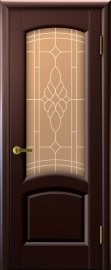 Изображение товара Межкомнатная шпонированная дверь Luxor Legend Лаура Венге остекленная